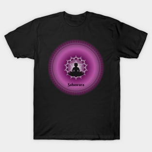 Sahasrara, Crown Chakra. Meditative, Mindfulness. T-Shirt